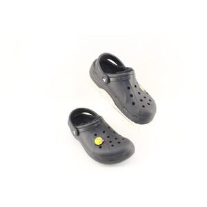 CROCS Faux Fur Lined Dual Comfort Warm Clogs Black  Womens Size 7 Men's Size 5